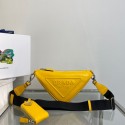 Fake Prada Padded Nappa Leather Shoulder Bag 1BH190 Yellow Tl5788bz90