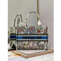 Fake SMALL DIOR BOOK TOTE Embroidery C1287-30 white Tl8249Hj78