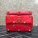 Fake VALENTINO GARAVANI Roman Stud Large Napa sheepskin leather 1189L red Tl19325tu77