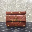 Fake VALENTINO GARAVANI Roman Stud Napa sheepskin leather 1189S brown Tl19316EQ38