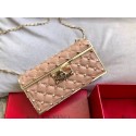 Fake VALENTINO Rockstud quilted leather cross-body bag 0702 apricot Tl19686uQ71