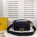 Fendi BAGUETTE leather bag F2466 black Tl13029sp14