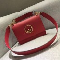 Fendi Calfskin Leather Flap Shoulder Bag 6695 red Tl13214tg76