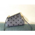 FENDI FIRST SMALL flannel bag with embroidery 8BP129A GRAY Tl12683pA42