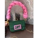 Fendi mini BAGUETTE cotton bag F6550 green Tl12793UE80