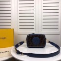 Fendi MINI CAMERA CASE Multicolor canvas bag 8BF097 blue Tl13173ER88