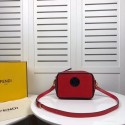 Fendi MINI CAMERA CASE suede bag 8BS019A red Tl13180hT91