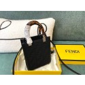 FENDI MINI SUNSHINE SHOPPER FF fabric mini-bag 8BS051AG black Tl12694fj51