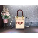 FENDI MINI SUNSHINE SHOPPER leather mini-bag 8BS051ABV Beige Tl12831JD63