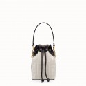 FENDI MON TRESOR Mini bag in beige canvas 8BS010 Tl13058lq41