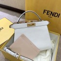 Fendi PEEKABOO ISEEU EAST-WEST WHITE leather bag 8BN323 Tl13012wn15