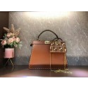 Fendi Peekaboo ISeeU MEDIUM leather bag F8637 brown Tl12635Wi77