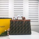 FENDI PEEKABOO X-TOTE canvas bag 8BH374A brown&green Tl12954mV18