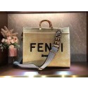 FENDI PEEKABOO X-TOTE FF Weave Bag 8BH376 Brown Tl12886pB23