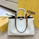 FENDI PEEKABOO X-TOTE leather bag F1527 white Tl12898Bw85