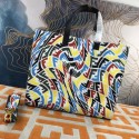 FENDI SHOPPER Multicolor jacquard FF Vertigo bag 8BH357AFL Tl12826RX32