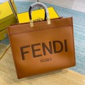 FENDI SUNSHINE large brown leather shopper 8BH387A Tl12983hi67