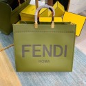 FENDI SUNSHINE large green leather shopper 8BH387A Tl12985Lp50