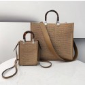 FENDI SUNSHINE MEDIUM FF fabric shopper 8BH386A Beige Tl12699uZ84