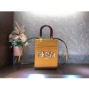 FENDI SUNSHINE SHOPPER leather mini-bag F1620 orange Tl12838Xw85