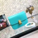 First-class Quality Celine Classic Box Flap Bag Original Calfskin Leather 5698 Skyblue Tl5047VJ28