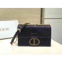 First-class Quality Dior 30 MONTAIGNE SMOOTH CALFSKIN FLAP BAG C9230 black Tl9062VJ28