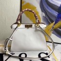 First-class Quality FENDI PEEKABOO ICONIC MEDIUM White leather bag F6946 Tl12963Sf41