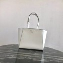 First-class Quality Prada Embleme Saffiano leather bag 1BG288 white Tl6264fm32