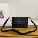 First-class Quality Prada Re-Nylon shoulder strap 1BD313 black Tl5777VJ28