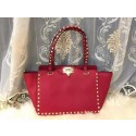 First-class Quality Valentino Garavani Rockstud Medium Tote Bag VO0812T Red Tl19769fm32