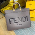 High Quality FENDI SUNSHINE large gray leather shopper 8BH387A Tl12986pR54