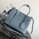 High Quality Imitation Prada Saffiano original Leather Tote Bag BN2838 sky blue Tl6386Vu82