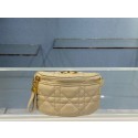 Hot DETACHABLE DIOR CARO HALF-MOON COIN PURSE S5033U Beige Tl8650cT87