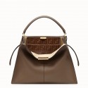 Hot Fendi PEEKABOO X-LITE Brown leather bag 8BN304A Tl13129io40