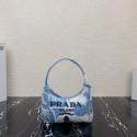 Hot Prada Re-Edition 2000 embroidered drill mini bag 1NE515 sky blue Tl5681Nm85