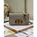 Hot Replica SMALL DIOR CARO BAG Multicolor Striped Embroidery M9241 Tl8609wR89