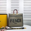 Imitation AAA FENDI SUNSHINE LARGE flannel shopper 8BH371 green Tl12948kf15