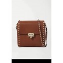 Imitation AAA VALENTINO Origianl leather shoulder bag V0182 brown Tl19518kf15