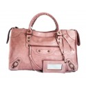 Imitation Balenciaga Cowhide Handbag 084332 Light pink Tl16325EY79