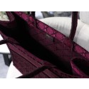 Imitation DIOR BOOK TOTE Burgundy Cannage Embroidered Velvet M1286Z Tl8896sJ18