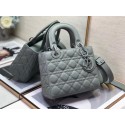 Imitation Dior Lady Dior Bag Original Sheepskin Leather CD5501 grey Tl8944lH78