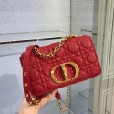 Imitation Dior SMALL DIOR CARO BAG Soft Cannage Calfskin M9241 red Tl8767Dl40