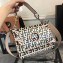 Imitation Fendi KAN I LOGO Handbag medium 8BT284 green Tl13205SU34