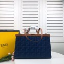 Imitation FENDI PEEKABOO X-TOTE canvas bag 8BH374A brown&blue Tl12955Za30