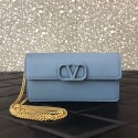 Imitation High Quality VALENTINO GARAVANI Stud Sign Grained Calfskin Shoulder Bag 0093 blue Tl19308Bo39