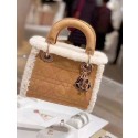 Imitation MEDIUM DIOR TOTE Camel-Colored Shearling M8820 Tl8825SU34