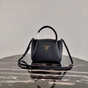 Imitation Prada Deer skin bag tote 1BC145 black Tl6024lH78