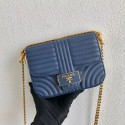 Imitation Prada Diagramme leather shoulder bag 1BD217 blue Tl6228Tm92