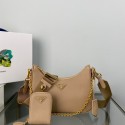 Imitation Prada Re-Edition 2005 Saffiano shoulder bag 1BH204 Biscuits Tl5765KV93