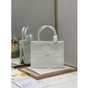 Imitation SMALL DIOR BOOK TOTE Embroidery M1265ZRGO white Tl8166sJ18